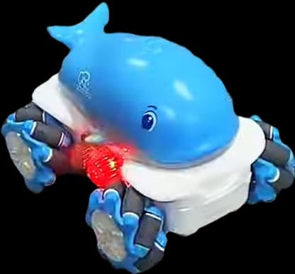 Blue Whale Light & Music Car Toy for Kids